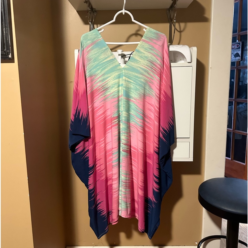 Attitudes by Renee Regular Como Jersey Printed Caftan sz M/L NWOT - Picture 5 of 5